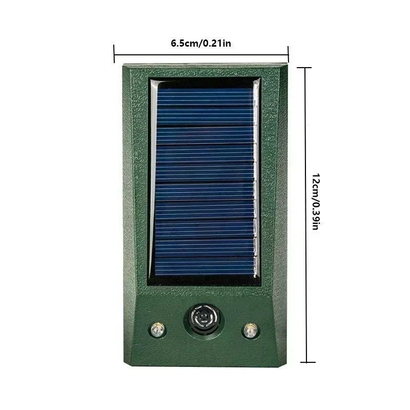 Solar Motion Sensor Alarm Outdoor Solar Alarm Loud Siren LED Strobe Lights Sound Security Alarm Adjustable Sensing Distanc