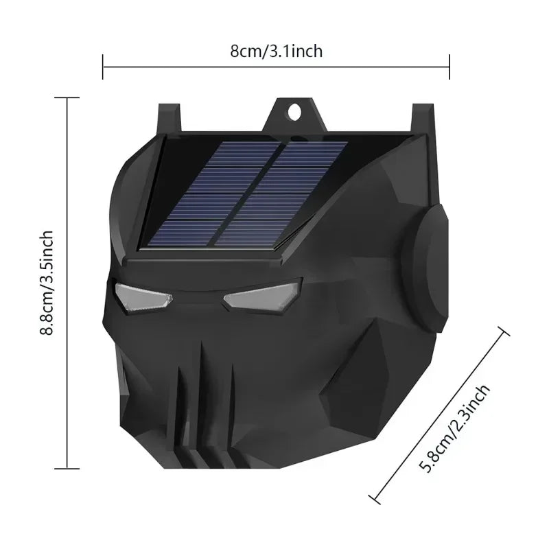 Solar Motion Sensor Alarm Outdoor Solar Alarm Loud Siren LED Strobe Lights Sound Security Alarm Adjustable Sensing Distanc