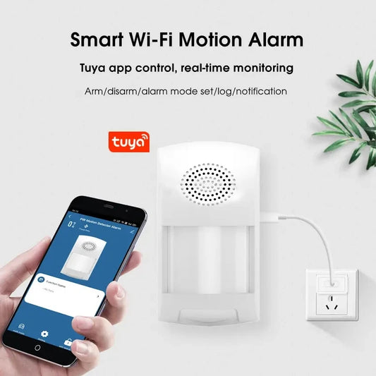 TAIBOAN WiFi Sound And Light Alarm Infrared Detector PIR Motion Alarm Sensor Smart TUYA  APP Remote Notification Security System