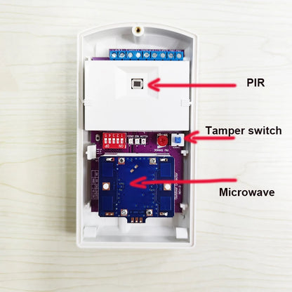 12V -26V Outdoor Wire Microwave Motion Sensor Passive PIR Sensor Waterproof Anti-tamper Pet Immune 20KG for Burglar Alarm System