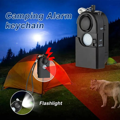 B30C-4Pcs Portable Mini Motion Detector Alarm 120DB Siren SOS LED Light Security For Travel Home Kids Safe Personal Alarm