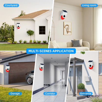 2PCS Outdoor Waterproof Wireless 120dB Charging Security Sound Alarm Detector PIR Motion Sensor For Home Burglar alarm system